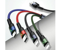 USAMS Kabel pleciony 1,2m 2A (2xlightning/microUSB/USB-C) - 1569053 - zdjęcie 4